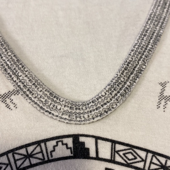 Calendario Inca Peru Cusco Cream Tee Size Large (small mark) 100% Cotton - Picture 3 of 7